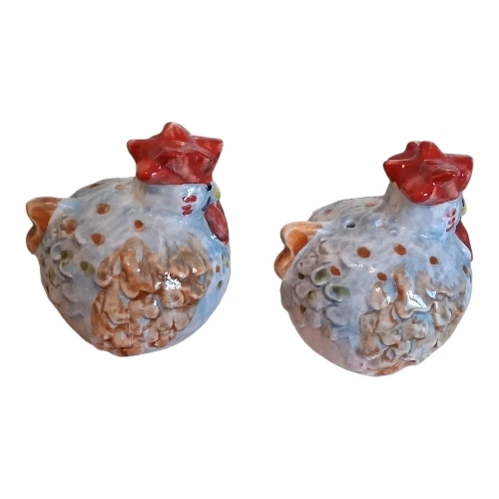 Jacques Pepin Collection for Sur La Table Ceramic Rooster Salt & Pepper Shakers
